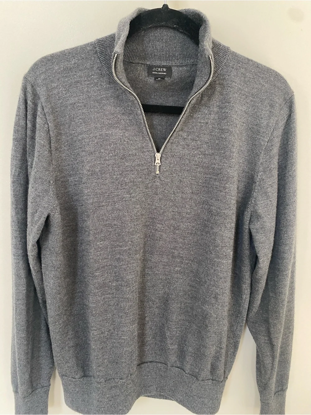 J Crew 100% Merino Wool Quarter Zip Mens Medium